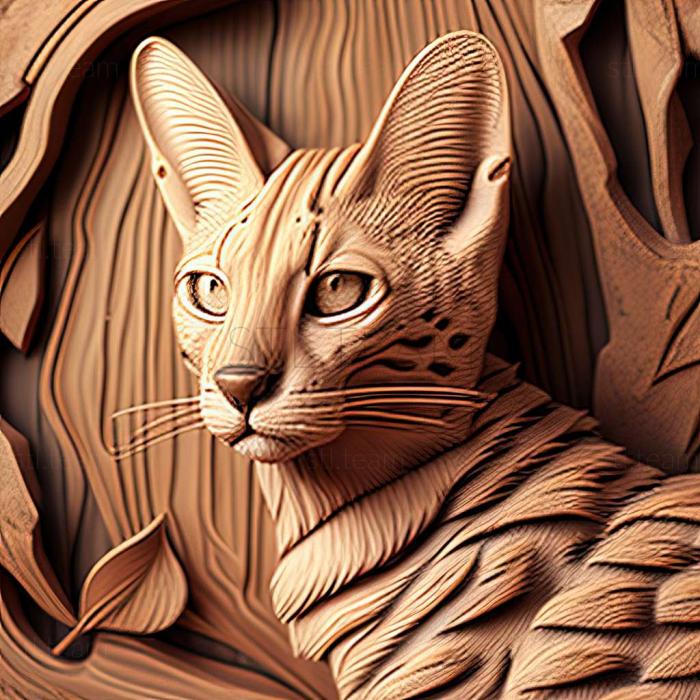 3D model Savannah cat (STL)